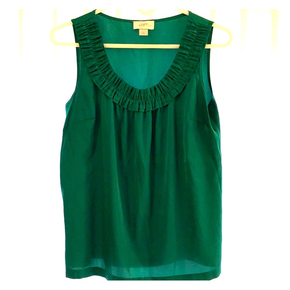 Sleeveless silk top